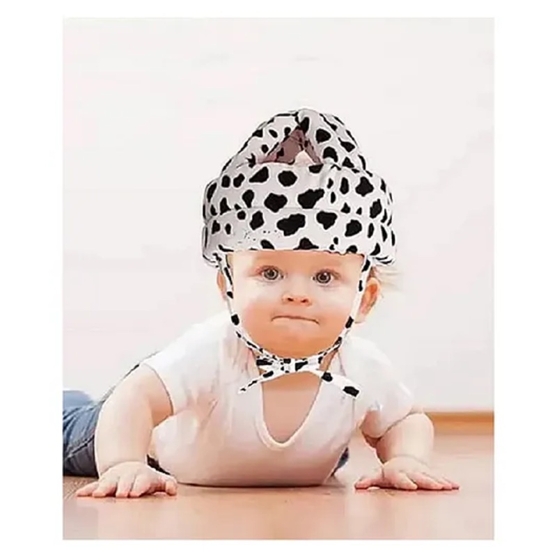 NeonateCare Baby Safety Helmet White Doted