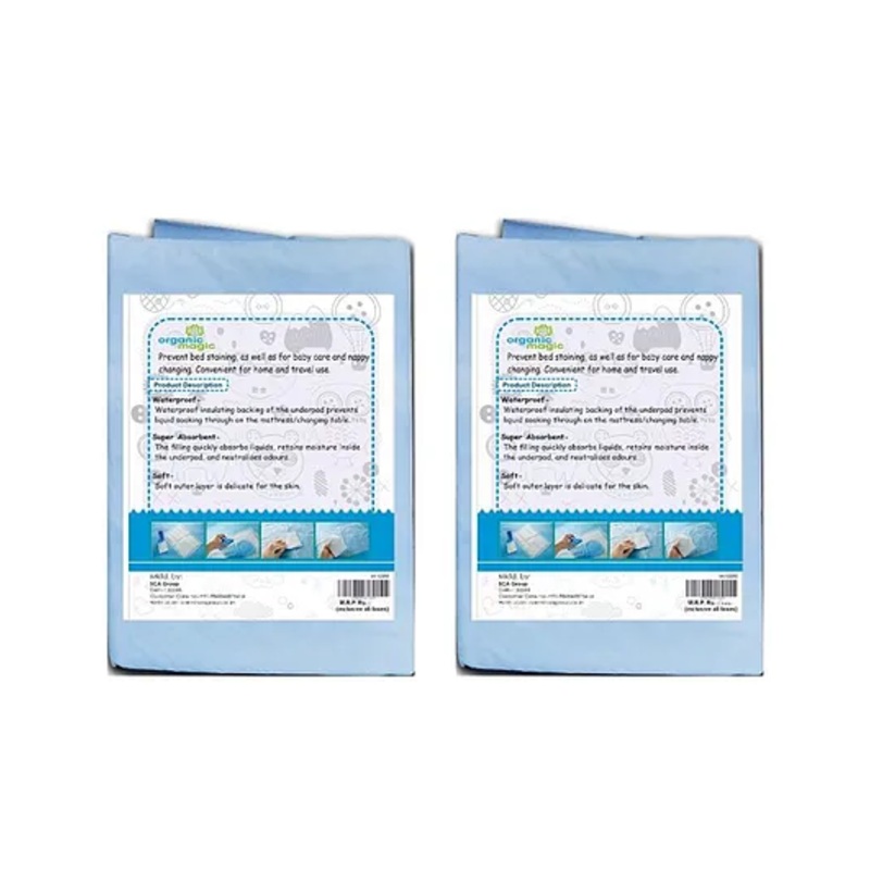Organic magic  Disposable Underpads Sheets - Pack of 2