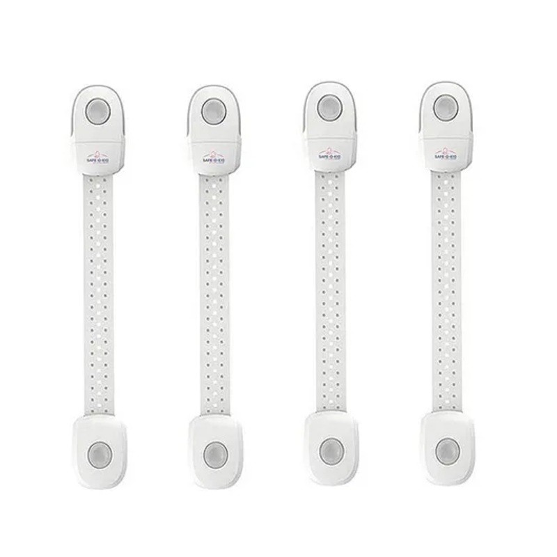Safe-O-Kid Multipurpose Safety Lock Pack of 4 - Grey