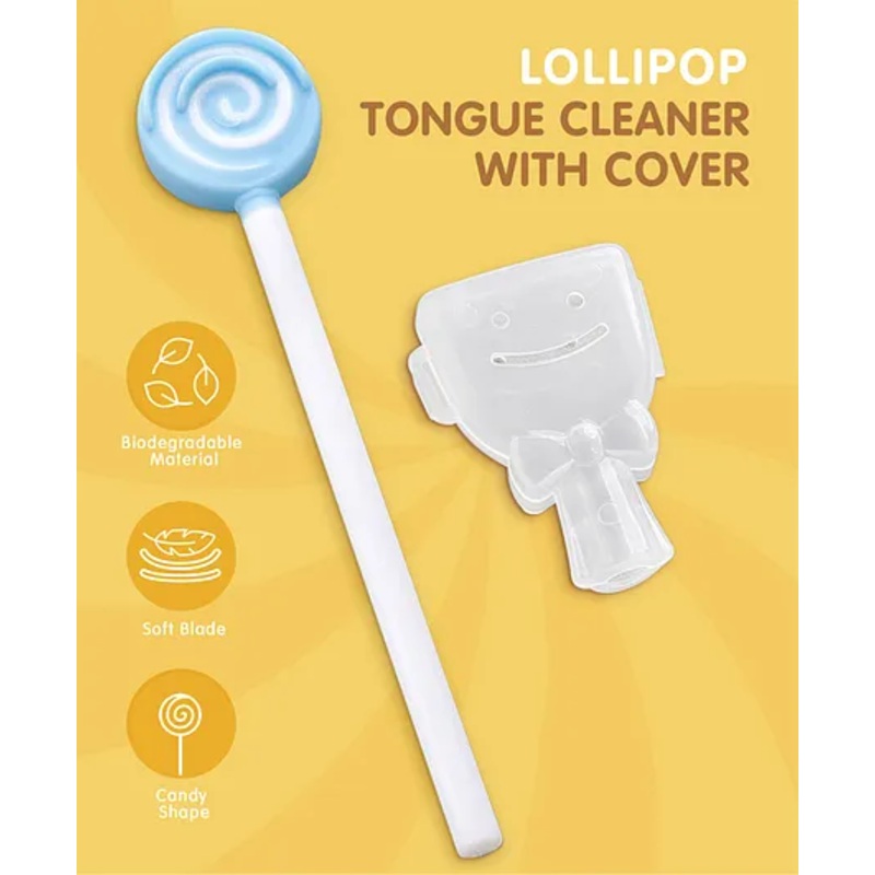 Silicone Candy Shape Tongue Cleaner - Blue