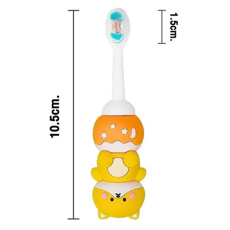 SKB Cute Bear Design Cute and Soft Tooth Brush - Yellow & Brown