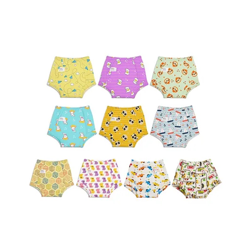 SuperBottoms Padded Underwear for 9-12M Babies   Potty Training Pants   Assorted : Prints may vary or can be similar   Pack of 10