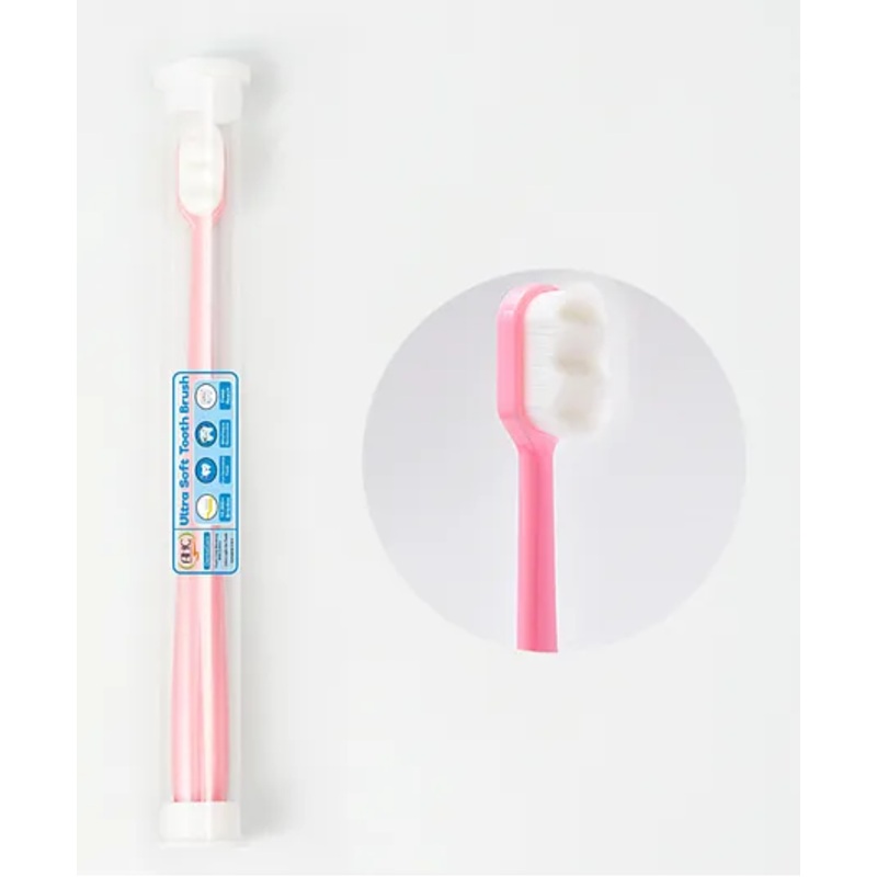 Zikku Baby Ultra Soft Nano Bristles Toothbrush With Tongue Cleaner - Pink