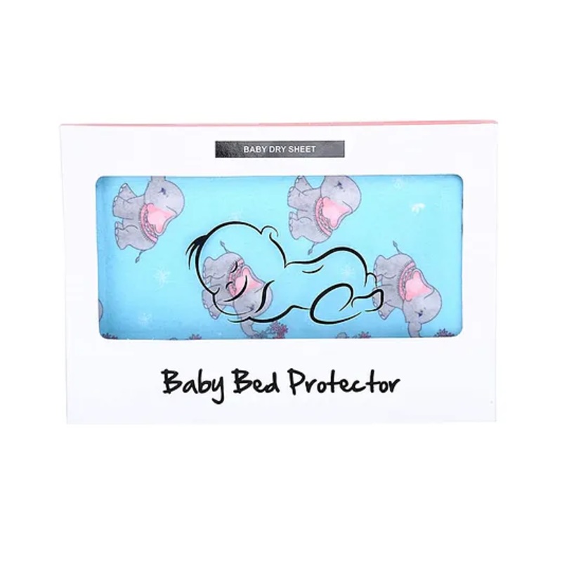 Zikku Cute Printed Dry Sheets Small Size Elephant Print - Blue