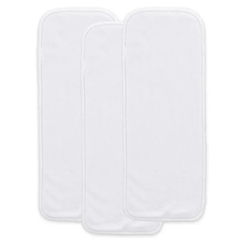 Baby Resusable Cotton Pocket Diaper Inserts - White - 0-24 Months - Pack of 3