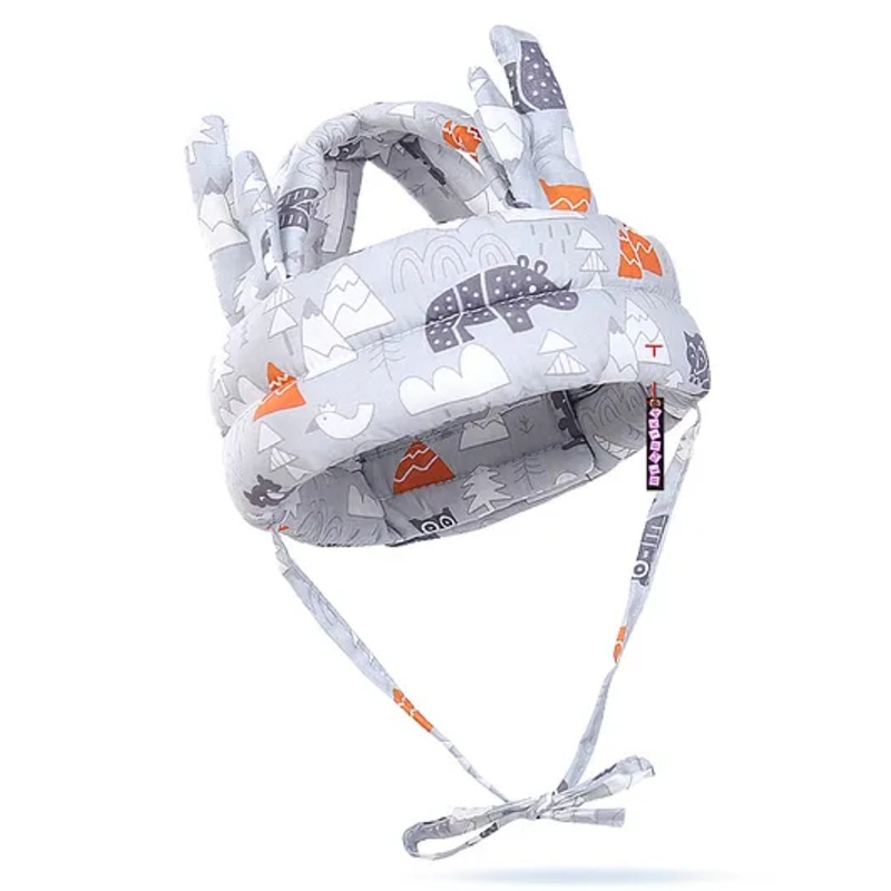 Bembika Baby Head Protector Cushion Safety Helmet Cap Forest Print - Grey