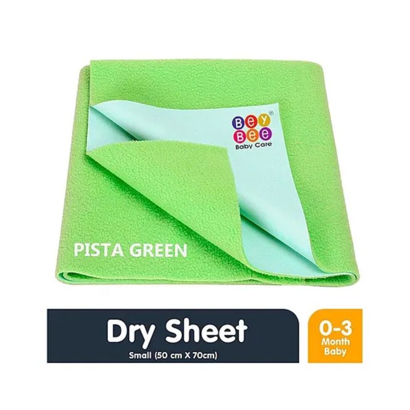BeyBee Waterproof Bed Protector Dry Sheet, Rubber Sheet, Small - Light Green
