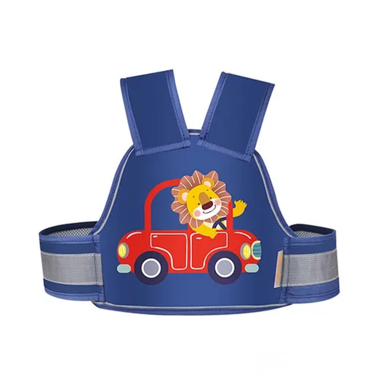 Chinmay Kids Safety Belt for Two Wheeler with Reflective Strips Adjustable Safety Harness - Navy Blue