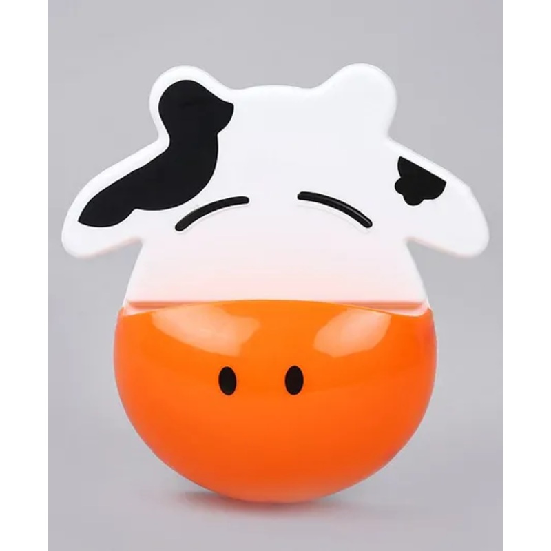Cow Shape Toothbrush Holder - Orange White