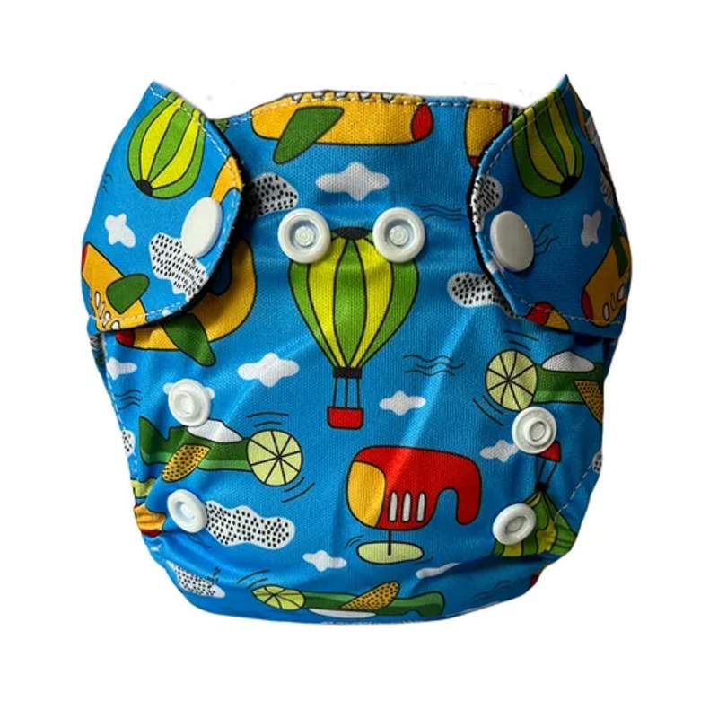 Dumbledo Newborn All-in-One Leak Proof Reusable Cloth Diaper Pack of 1 - Blue
