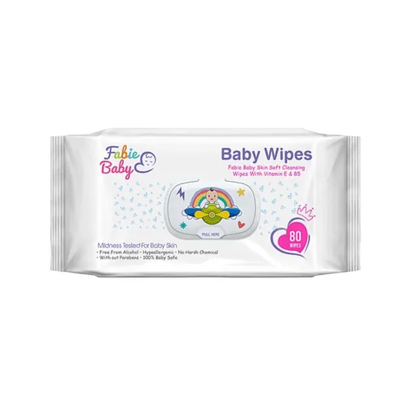 Fabie Baby SkinSoft Baby Cleansing Baby Wipes (72Pcs)