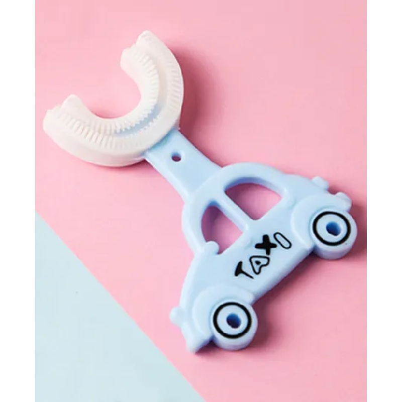 Fantasy India Soft Silicone U Shaped Head Toothbrush - Blue