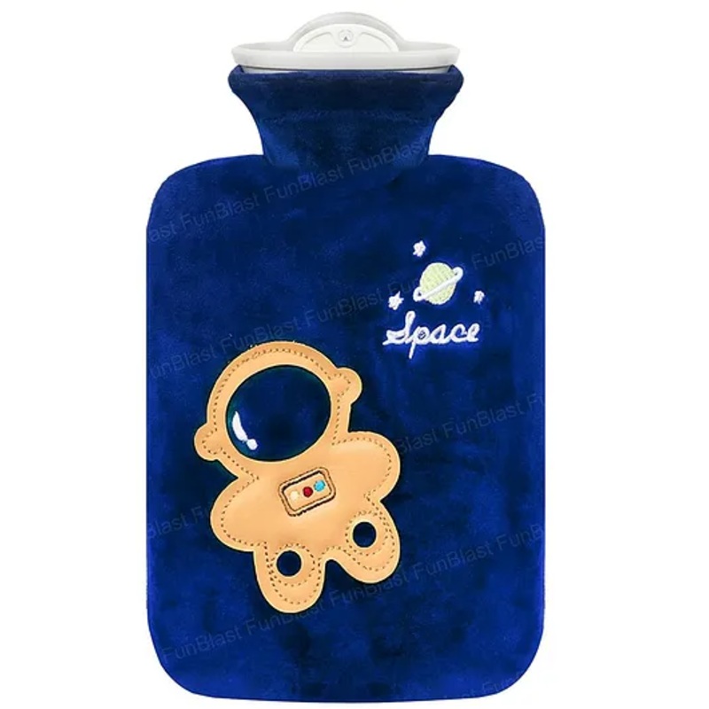 FunBlast Cartoon Design Hot Water Bag with Soft Cover 1000 ml - Blue