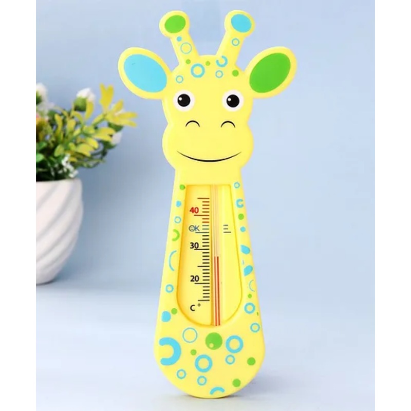 Giraffe Shape Bathwater Thermometer - Yellow