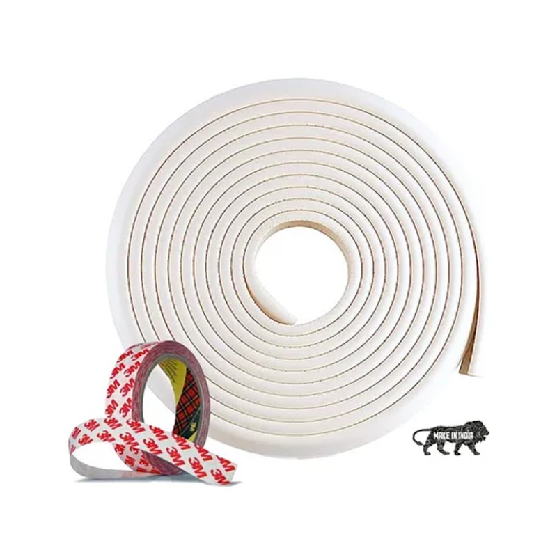 Kids Station Edge Protector for Baby Safety  5m L-Shape Rubber Guard for Sharp Edges  (Off-White)