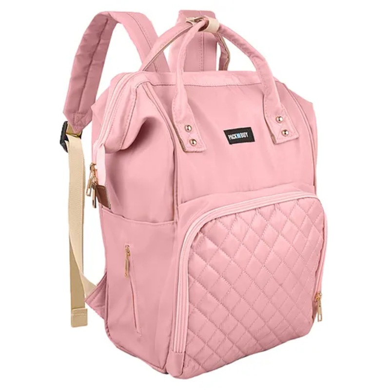 PACKNBUY Diaper Bag Backpack Stylish Multiuse Baby Bag for Travel - Pink