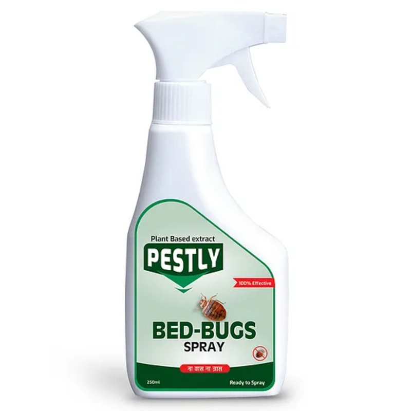 Pestly Bed Bug Terminator Spray  Herbal, Non-Toxic, Kills Bed Bugs & Eggs, Extended Residual Protection, Child Safe  250ml