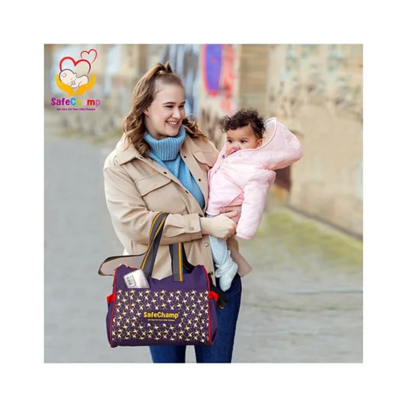 SafeChamp Chick Chick Multipurpose Diaper Bag Cum Mother Bag Diaper Bag   - Purple
