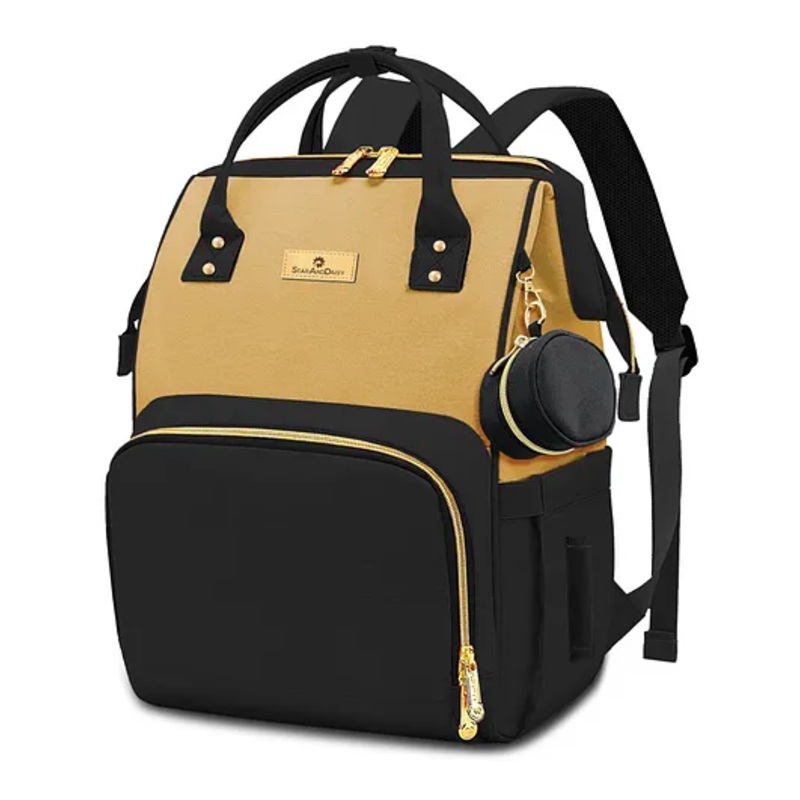 StarAndDaisy Mothers Multi Compartments, Insulated Bottle Pockets, Waterproof, 30L capacity -  Brown