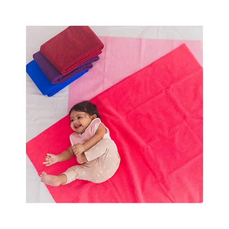 TIDY SLEEP Waterproof Baby Bed Protector Dry Sheet For New Born Babies- Hot Pink (Medium)