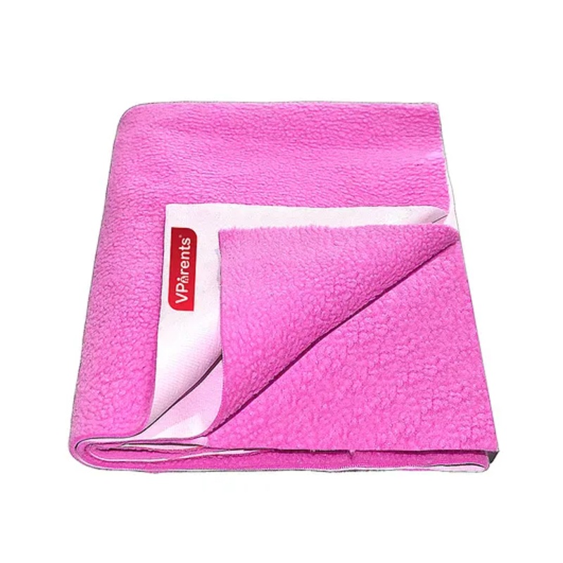 VParents Chubby Cheeks Water Proof Baby Bed Protector Reusable Dry Sheet  - Pink