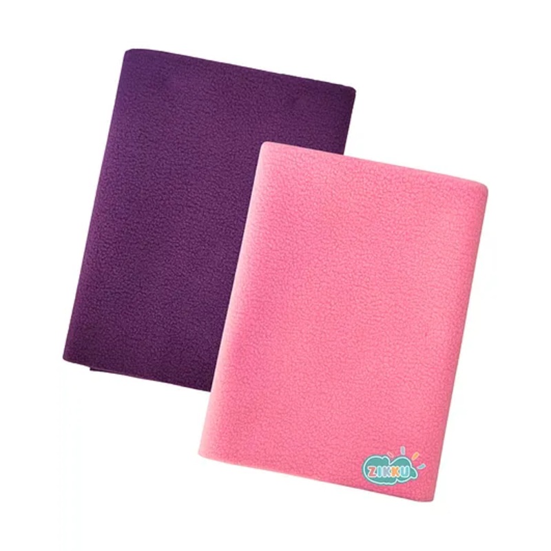 Zikku Dry Sheet Bed Protector Waterproof Mat Quick Absorbency L 70 x B 50 cm Combo - Pink & Purple