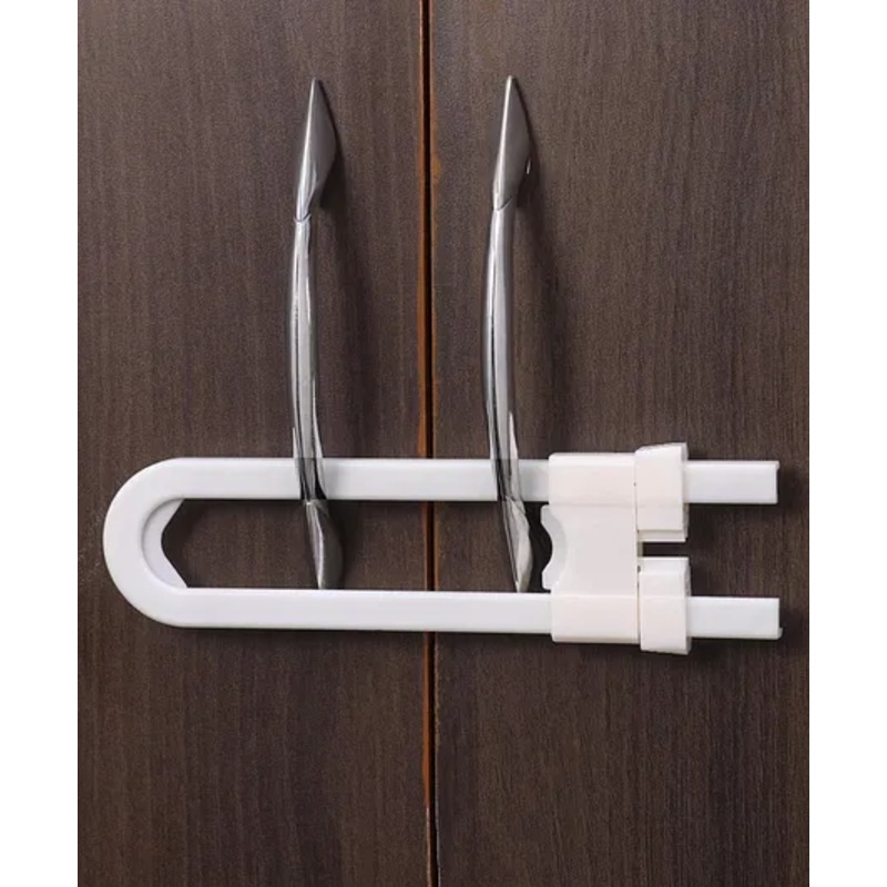 Zoe U Shaped Safety Door Locks Pack of 2 - White