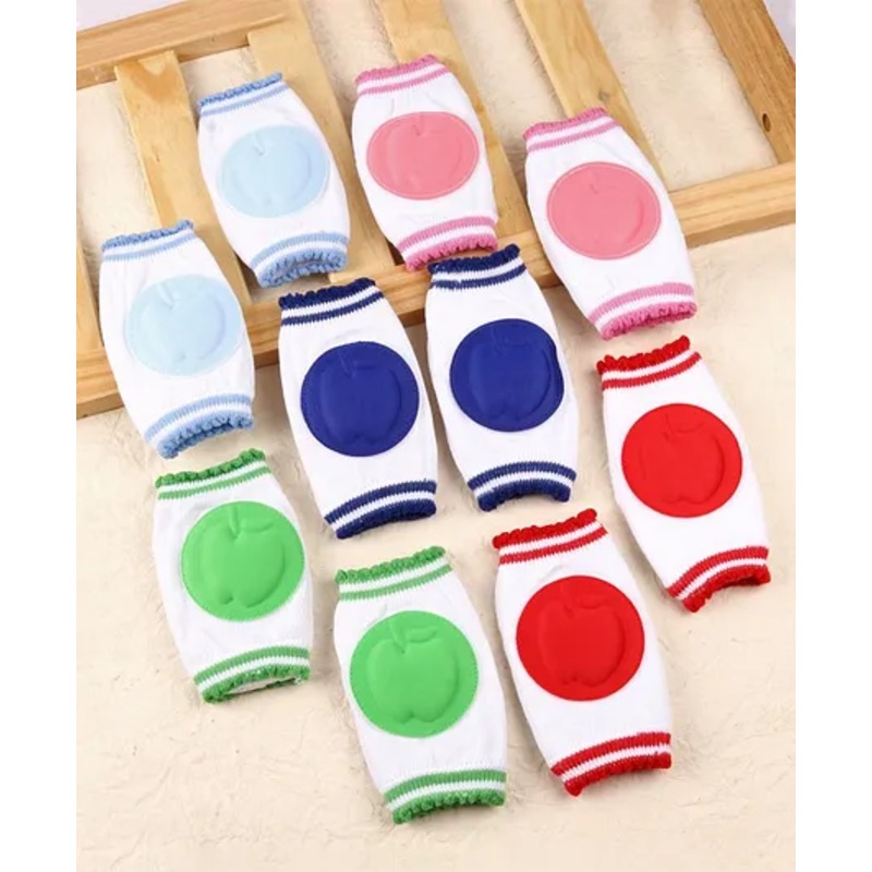 Baby Apple Elbow & Knee Pads Set of 5 Pairs - Multicolour