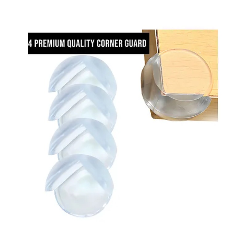 Bembika Baby Safety Corner Protector Edge & Corner Guards Round Curved 4 Pieces - White