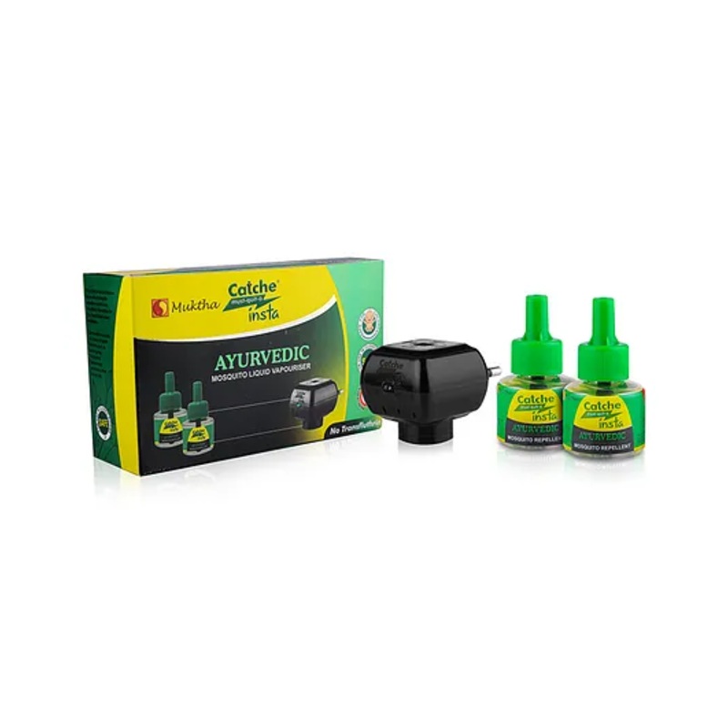 Catche Ayurvedic Mosquito Repellent Combo (2 Refills(45ml) + Device)