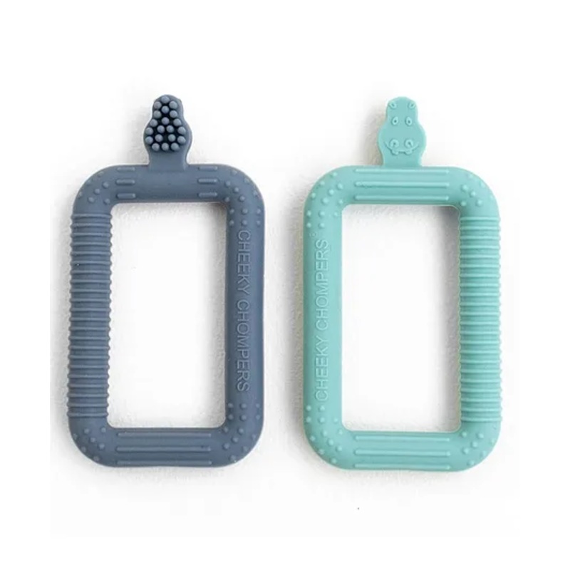 Cheeky Chompers Flexi-Brush Baby's Starter Toothbrush, Training and Teething Massaging Toothbrush - Pack of 2