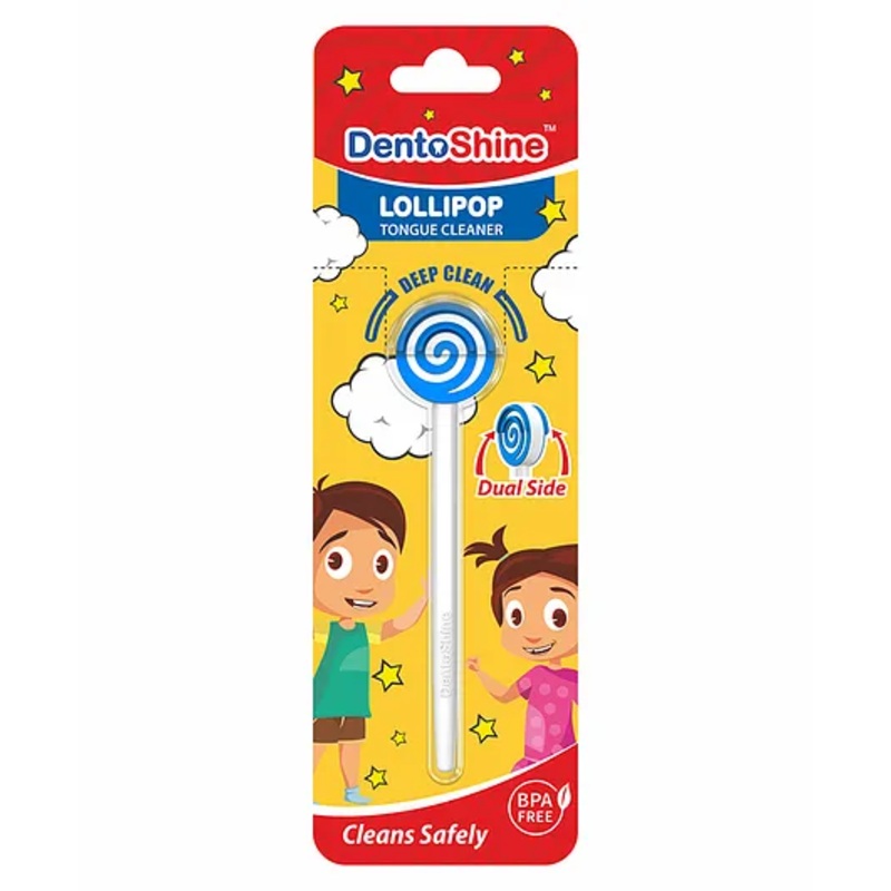 DentoShine Lollipop Tongue Cleaner - Blue