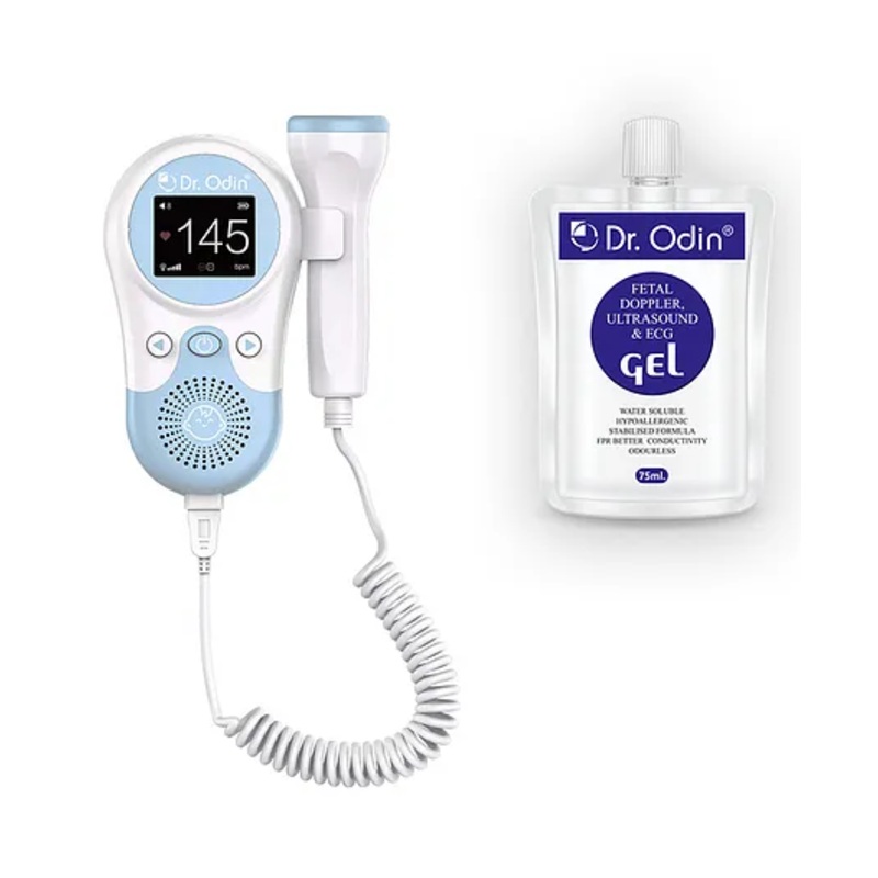 Dr. Odin OFD102 Fetal Doppler, Fetal Heart Rate Monitor for Home and Clinic, Smart Noise Reduction, Autocorrelation Algorithm, with Ultrasound Gel