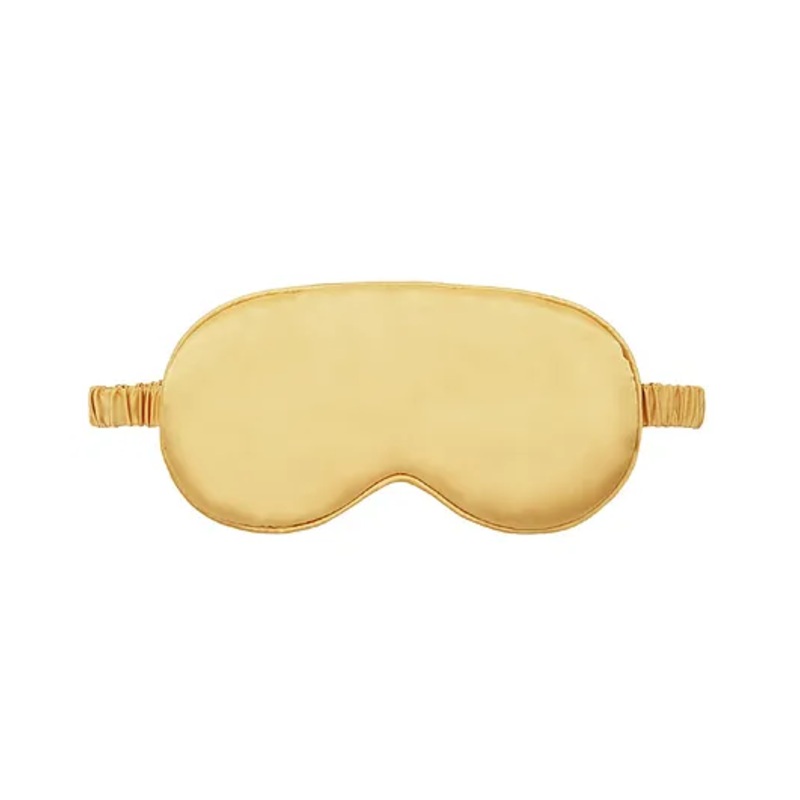 Jenna Silk Plain Sleeping Eye Mask - Gold