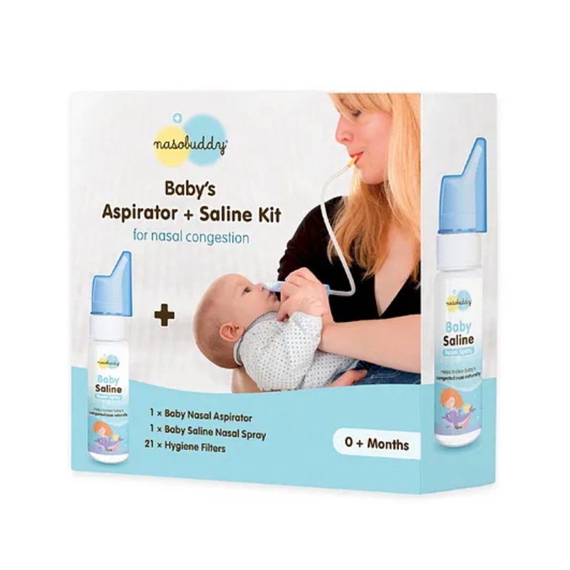 Nasobuddy Baby's Aspirator Saline Kit Pack Of 2 - Navy