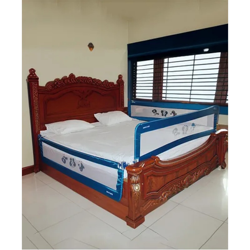 Safe-O-Kid Fully Foldable Bed Rail Guard, Pack of 3 - Blue
