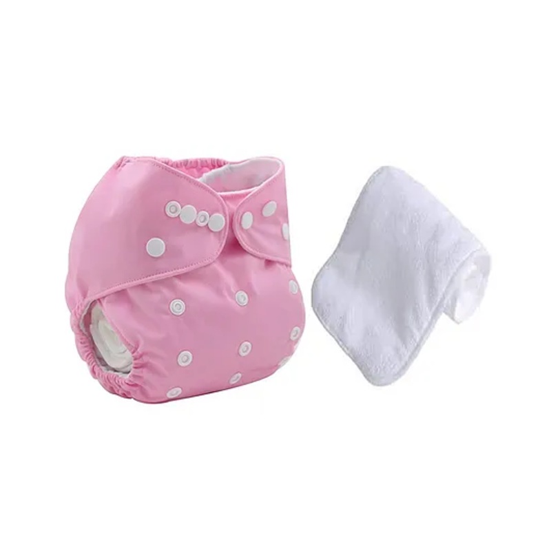 Sparkle Joy Free Size Reusable Cloth Diaper With Insert - Pink