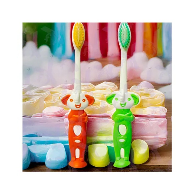 Yunicorn Max Kids Ultra Soft Bristles Premium Baby Elephant Toothbrush - Colour may vary - Pack 2