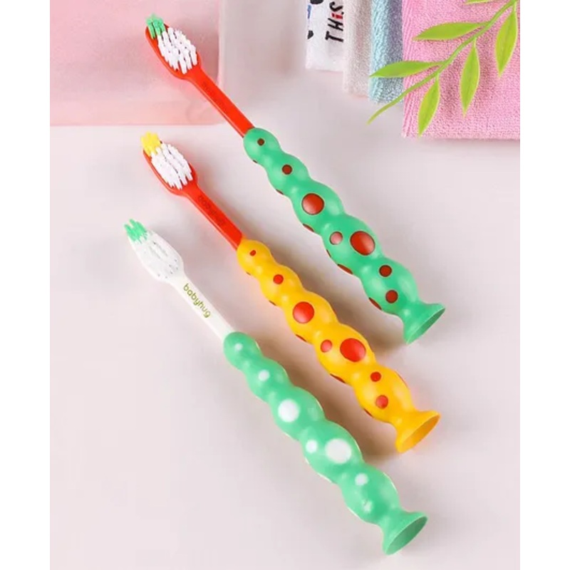 Babyhug Baby Junior Toothbrush Pack of 3 - color and print may vary