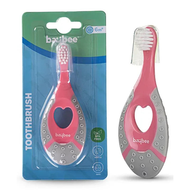 Baybee Ultra Soft Bristle Toothbrush BPA Free Easy Grip Non Toxic Baby Gum Care Toothbrush for Infant & Toddler - Pink