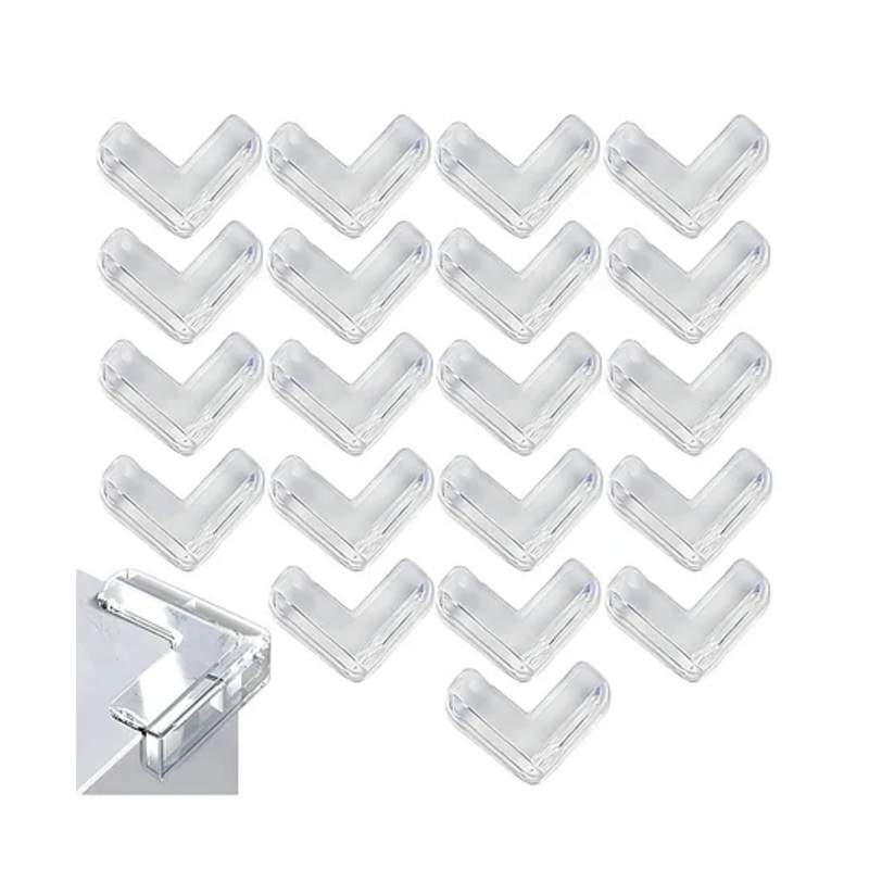 Bembika T-Shaped Baby Safety Corner Protector Large Pack of 20 - White