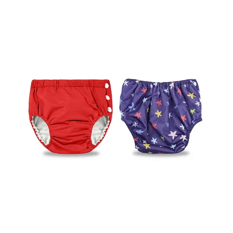 Chinmay Kids Reusable Swimwear Diaper Pool Pants - Red & Blue