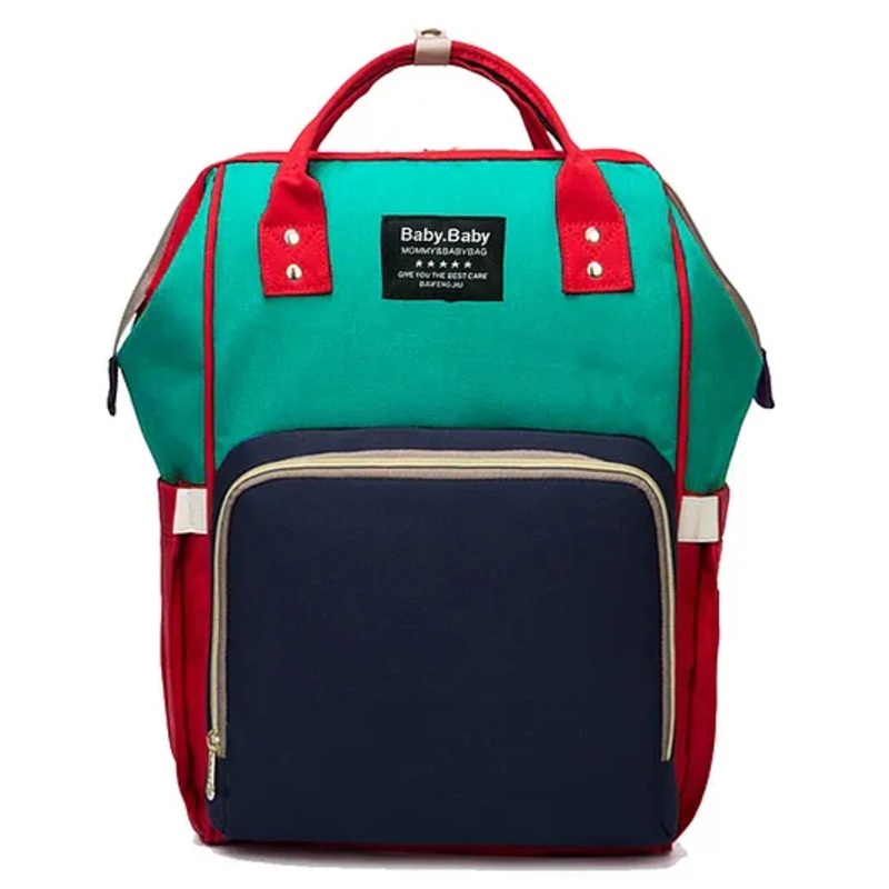 House of Quirk  Diaper Bag Maternity Backpack -  Green & Blue