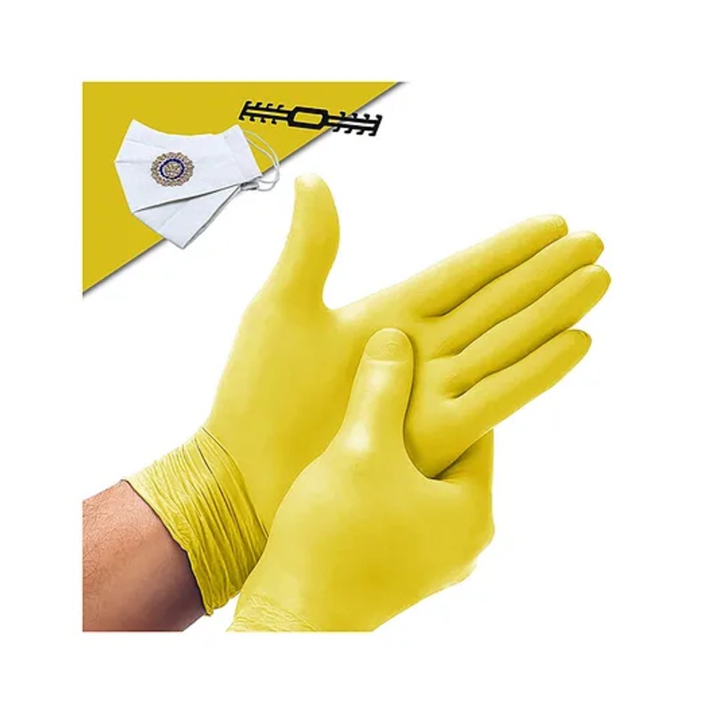 iLife Chemical Resistant Latex Rubber Gloves - Yellow