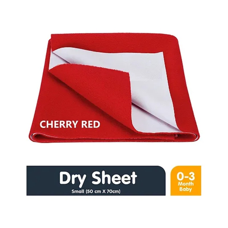 Kritiu Small Size Bed Protector Mat Dry Sheet - Red