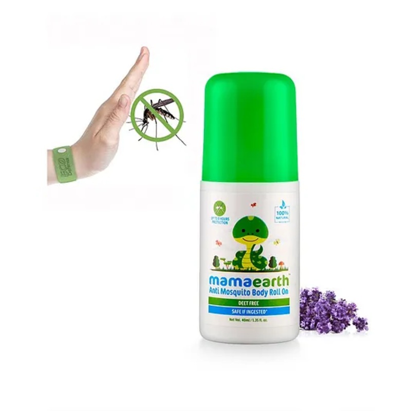 mamaearth Natural Anti Mosquito Body Roll On with Citronella Eucalyptus & Lemongrass Oil - 40 ml