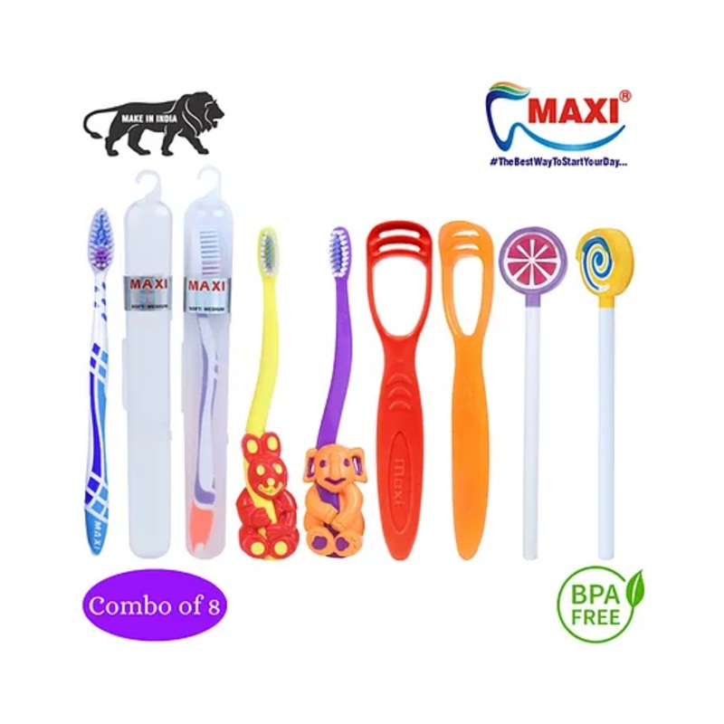 MAXI Mommy Baby Oral Care Pack of 8 - Multicolor