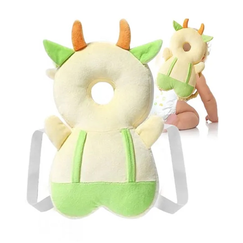 Muren Baby soft Cushion Head protector for Toddlers, Anti-fall Pillow with Adjustable Shoulder Strap suitable for young children's head protection-(Color and design may vary)