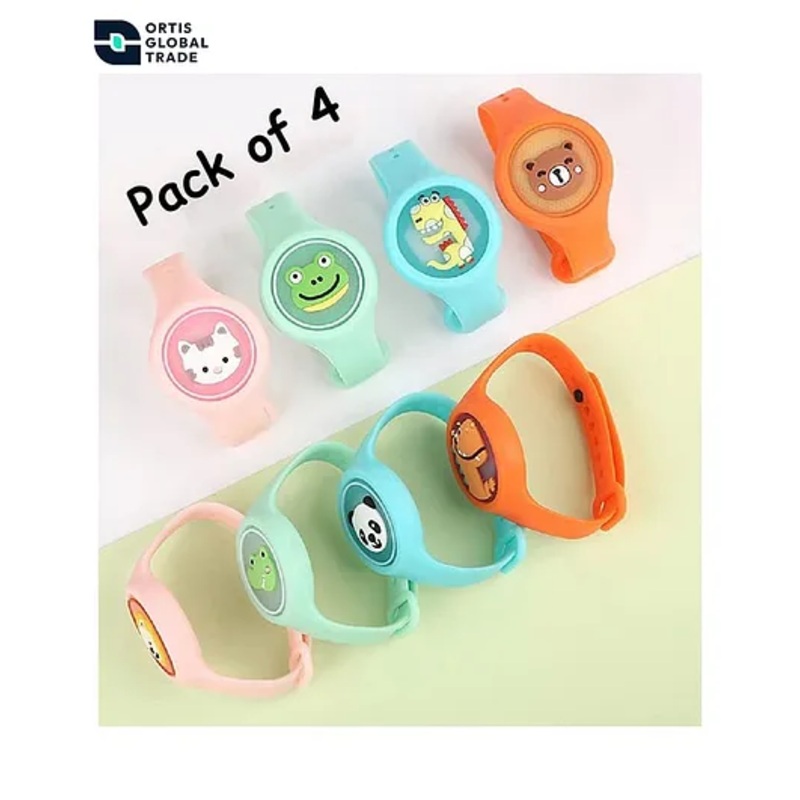 Ortis Mosquito Repellent Bands Pack of 4 (Color & Design May Vary)