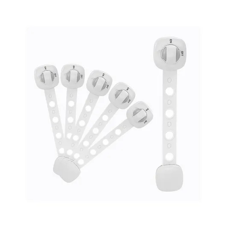 StarAndDaisy Premium Long Strap Locks for Child and Kids Safety Set of 6 - White